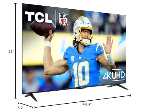 TCL 55-Inch Class S4 4K LED Smart TV with Google TV (55S450G, 2023 Model), Dolby Vision, HDR Pro, Dolby Atmos, Google Assistant Built-In with Voice Remote, Works with Alexa, Streaming UHD Television