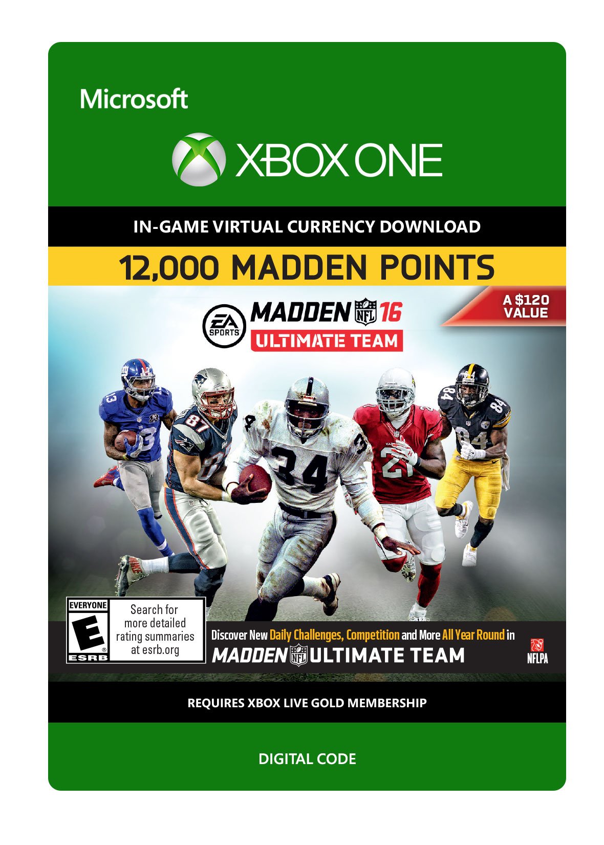 Madden NFL 16: 12000 Points - Xbox One Digital Code