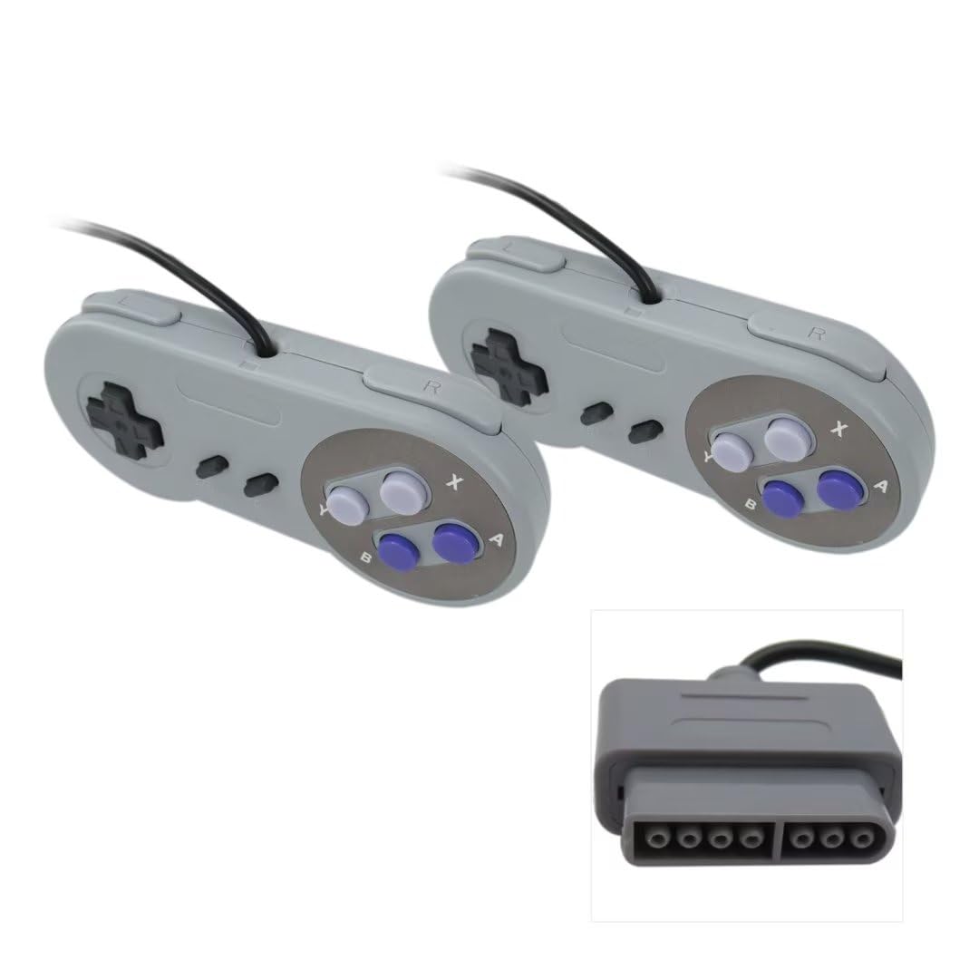 USonline911 2X Remote Controller Video Game Pad for Super Nintendo SNES System