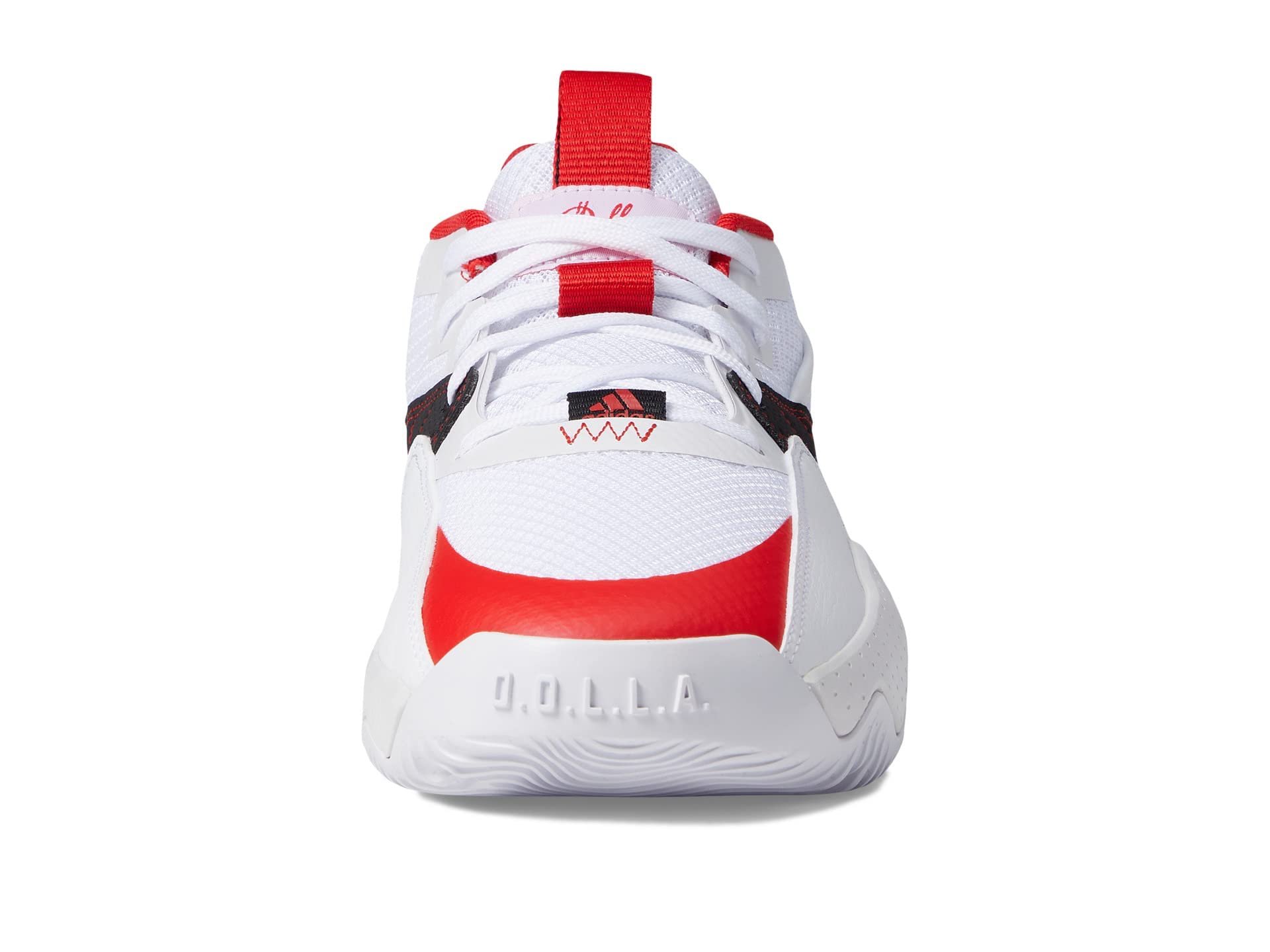 adidas Unisex Dame Extply 2 Basketball Shoe, White/Vivid Red/Dash Grey, 11 US Men