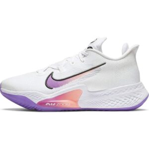 Nike Men's Air Zoom BB NXT Basketball Shoes (White/White/Flash Crimson/Hyper Violet, Numeric_10)