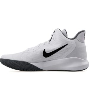 Nike Unisex-Adult Precision III Basketball Shoe, White/Black, 3.5 Regular US