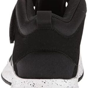 adidas Cross Em Up 5 Basketball Shoe, Black/Silver Metallic/White, 6 Wide US Unisex Big_Kid