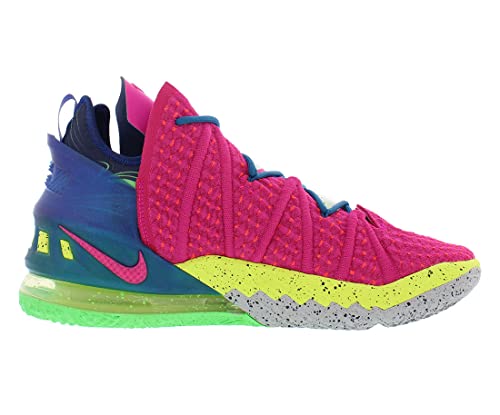 Nike Men's Lebron 18 Basketball Shoes, Pnkprime/Muli/Bluvoid, 9.5