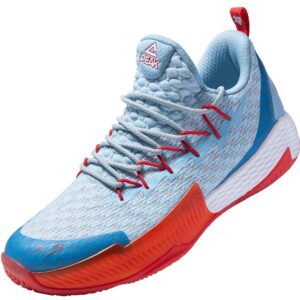 peak men's basketball shoes lightning sport shoes for basketball, running, walking sky blue