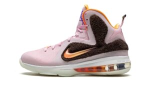 nike lebron ix regal pink/multicolor/velvet brown 7 d (m)