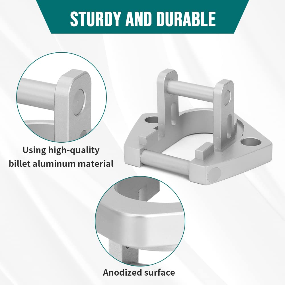 Motoparty RV Awning Bottom Bracket Foot for Dometic Sunchaser II RV Rounded Hardware Easy to Install Sturdy Billet Aluminum (Silver)