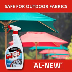 AL-NEW Patio Cushion Cleaner | Safe For Use On Outdoor Fabrics Such As Patio Cushions, Awnings, Furniture Covers, and more (32 Ounce)