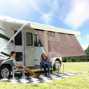 Camco RV Awning Shade Kit | Features Mesh Fabric, Retractable, and Measures 54-Inches x 180-Inches (51457)