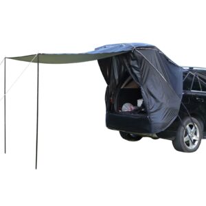 HREFEU SUV Tailgate Shade Awning Tent with Portable Waterproof Storage Bag, Hatchback Tent,Tailgate Shade Awning Tent for Medium to Large SUV Size SUV/Van/MPV/CUV (Large)