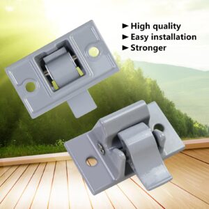 Vanshly,2 Pack Mounting Brackets Compatible with Dometic Sun Chaser Lower Awning Arm Gray Bottom Replacement for Gray RV Camper Trailer