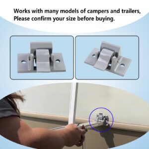 Vanshly,2 Pack Mounting Brackets Compatible with Dometic Sun Chaser Lower Awning Arm Gray Bottom Replacement for Gray RV Camper Trailer