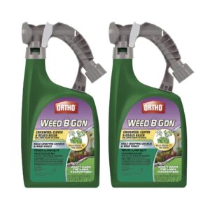 Ortho Weed B Gon Chickweed, Clover & Oxalis Killer for Lawns, 32 Oz. (Pack of 2)