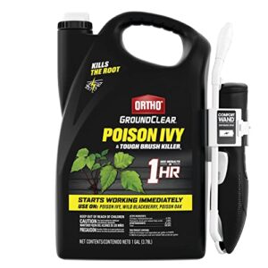 ortho groundclear poison ivy & tough brush killer3 - ready-to-use weed killer spray with comfort wand, 1 gal.