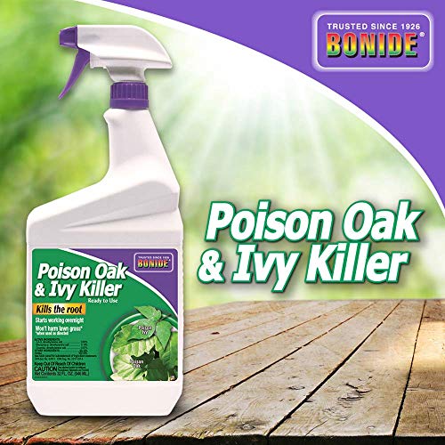 Bonide Poison Oak & Ivy Killer, 32 oz Ready-to-Use Spray for Home Gardening, Fast-Acting Formula Kills the Roots