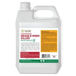 Weed Killer Concentrate - Eco Living Solutions Weed Killer Spray | Pet Safe Weed Killer | Organic Weed and Grass Killer | Moss Killer | Crabgrass & Dandelion killer | Glyphosate Free herbicide (32 oz)