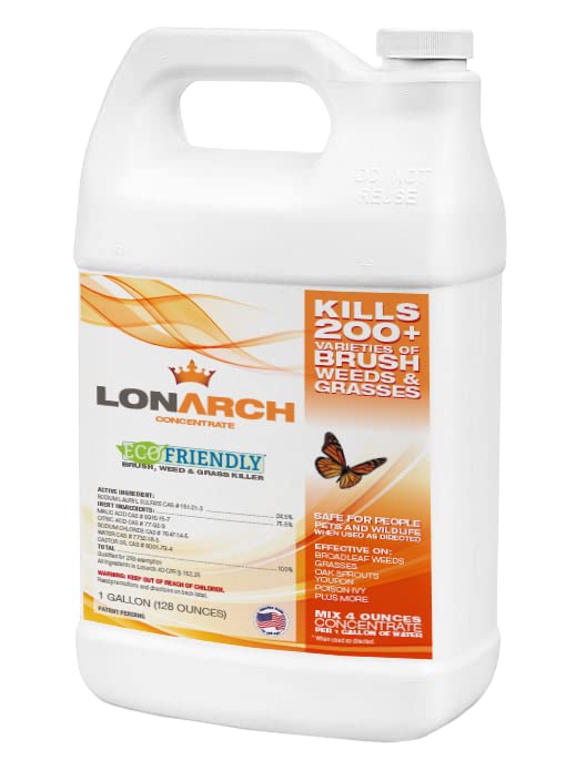 Lonarch Weed & Grass Killer (1 Gallon Concentrate) Eco-Friendly Solution - Safe for Pets, People, and Wildlife…