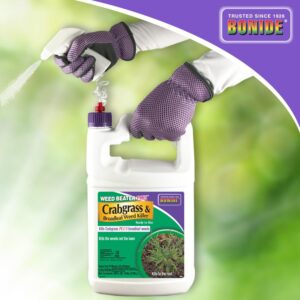 Bonide Weed Beater Plus Crabgrass & Broadleaf Weed Killer, 128 oz Ready-to-Use Spray, Fast-Acting Control for Broadleaf Weeds