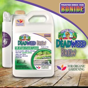 Bonide Captain Jack's Deadweed Brew, 128 oz Ready-to-Use with Attached Power Sprayer, Controls All Types of Weeds and Grasses, For Organic Gardening