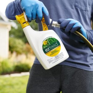 Scotts EZ Feed Plus Weed Control: Use on Northern and Southern Lawns, Fertilizes, Kills Clover, Dandelion, Ground Ivy, 32 oz.