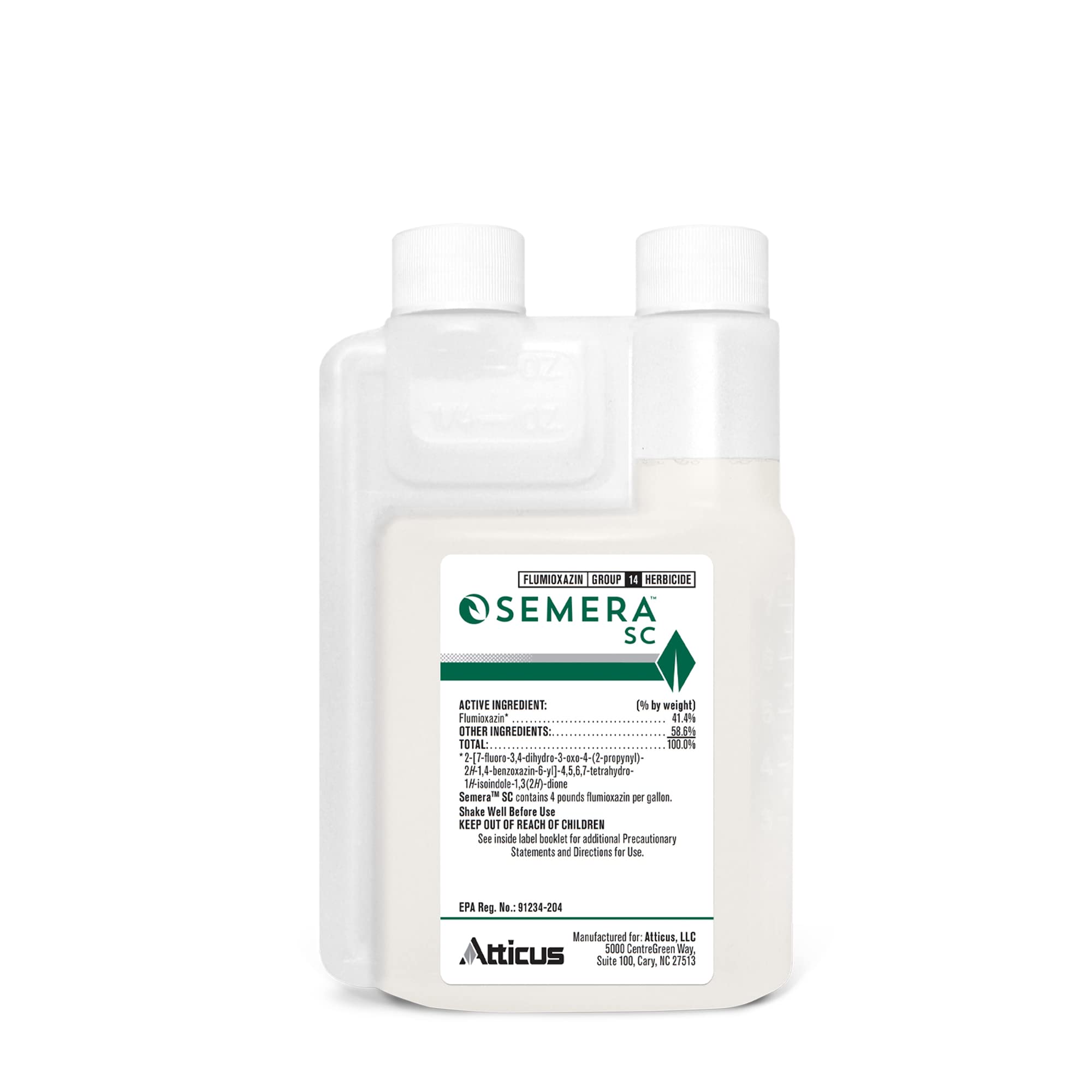 Semera SC Herbicide Concentrate (8 oz) by Atticus (Compare to SureGuard) – Flumioxazin Weed Killer – Season Long Lawn and Aquatic Weed Control