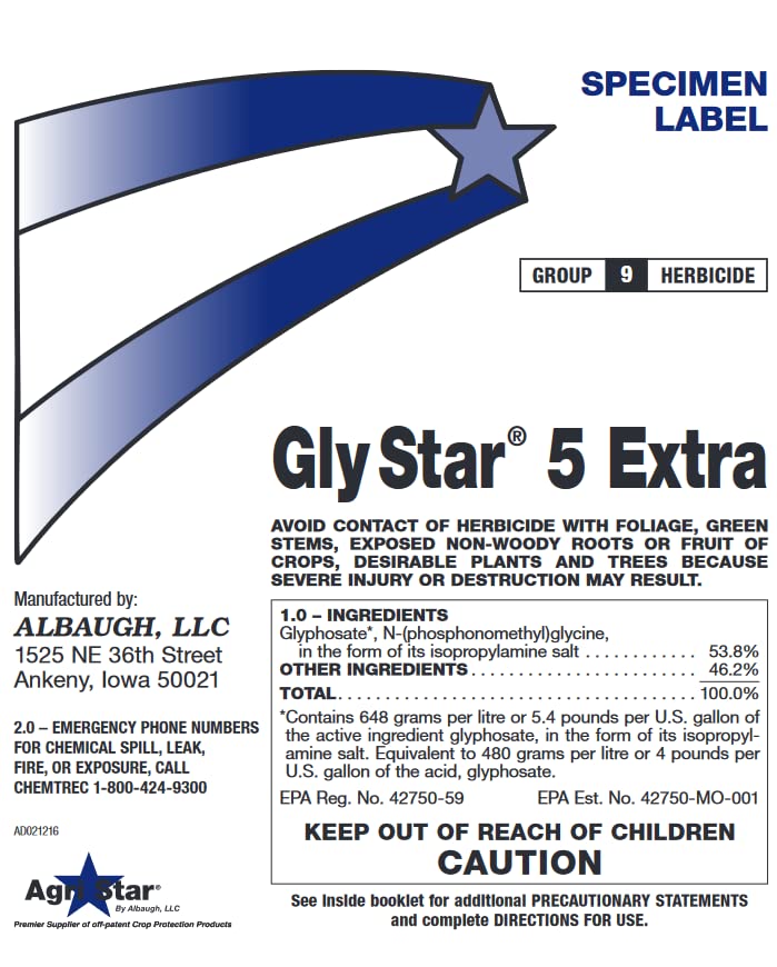 Gly Star 5 Extra (2.5 Gallons) by Agri Star - Compare to Roundup Custom, Glyphosate Concentrate...53.8%