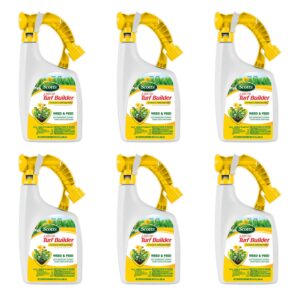 Scotts Liquid Turf Builder with Plus 2 Weed Control, Lawn Fertilizer, 32 fl. oz. (6-Pack)