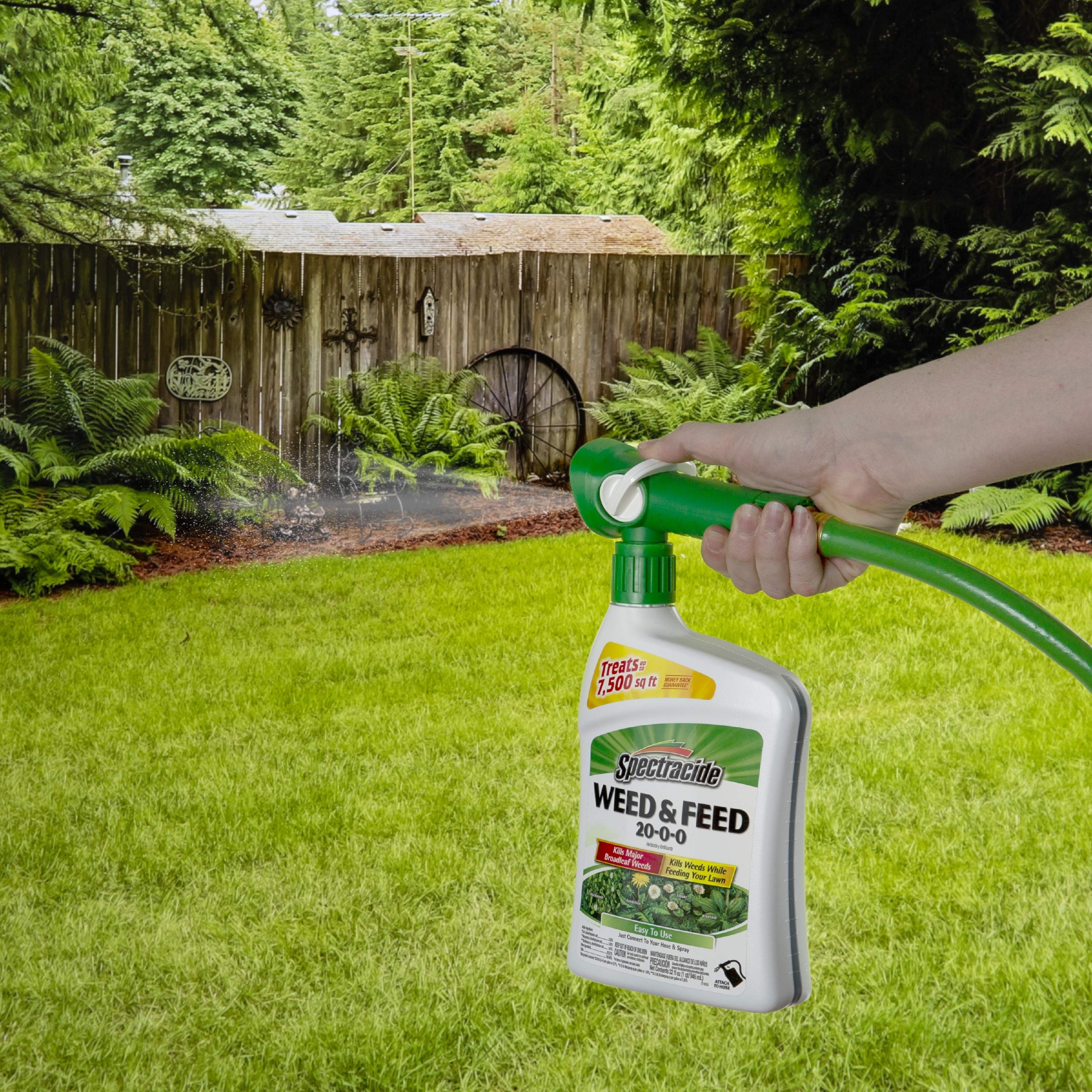 Spectracide Weed And Feed 20-0-0 32 Ounces, With QuickFlip Hose-End Sprayer (6 pack)