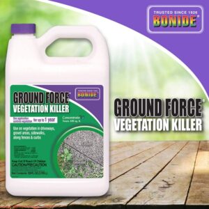 Bonide Flagline Ground Force Vegetation Killer, 128 oz Concentrate Provides Year Long Protection Against Weeds, Grasses & Roots