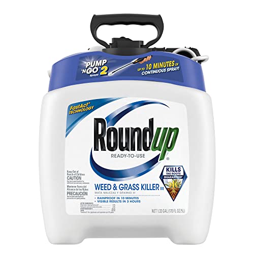 RoundUp 5100110 Weed and Grass Killer III Ready-to-Use Pump 'N Go Sprayer, 1.33 Gallon