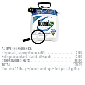 RoundUp 5100110 Weed and Grass Killer III Ready-to-Use Pump 'N Go Sprayer, 1.33 Gallon