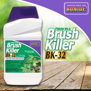 Bonide Poison Ivy & Brush Killer BK-32, 32 oz Concentrate, Completely Kills Roots without Harming Lawn and Grass