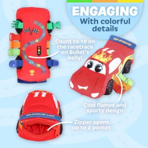 Buckle Toys - Bullet Racecar - Develop Fine Motor Skills - Sensory Learning Activity Toys - Toddler Plane Travel Essential