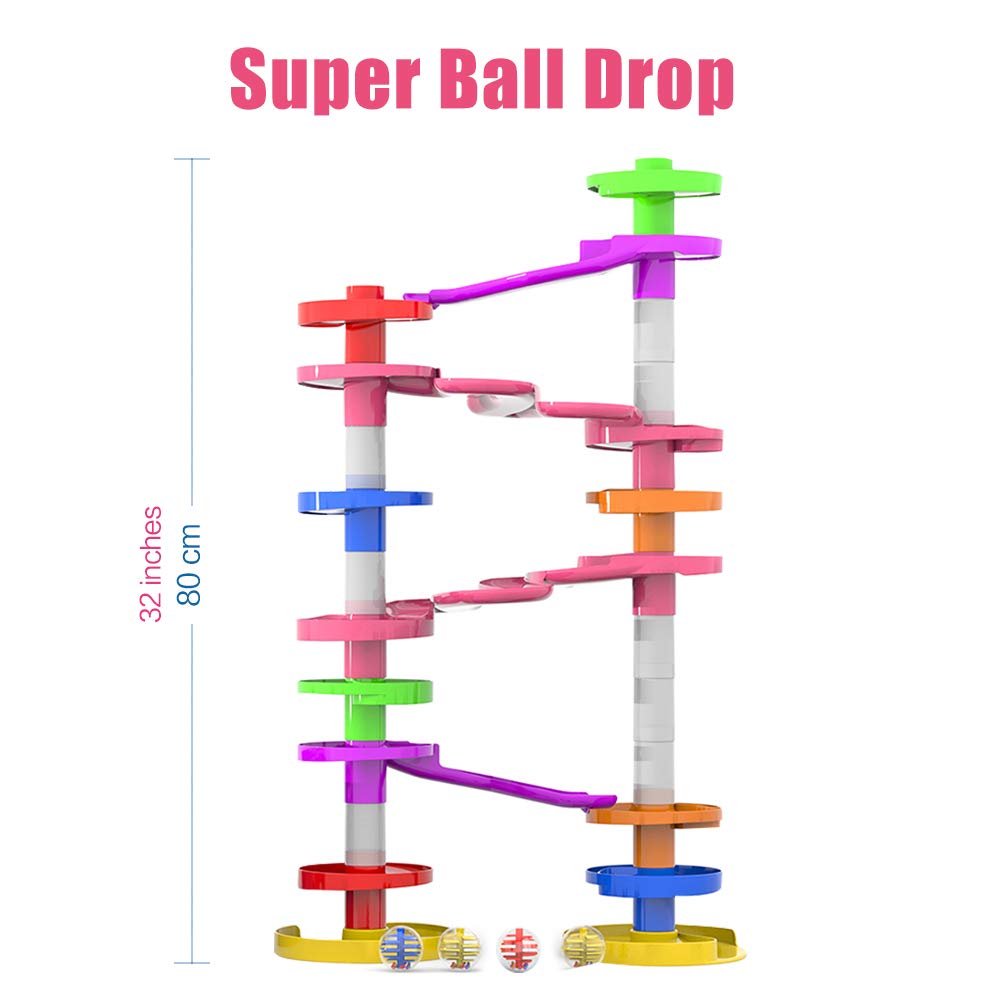 WEofferwantYOUwant Super Ball Drop with Large Balls and Ramp Tracks. Marble Run Baby Learning Development Activity Toy, Birthday Gift, Educational Fun for Kids, for Ages 10 Months and Up