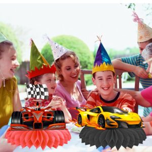 C L cooper life 12Pcs Race Car Birthday Centerpieces for Children Car Racing Decorations for Race Car Birthday Supplies Race Car Party Decor Cars Birthday Party Supplies