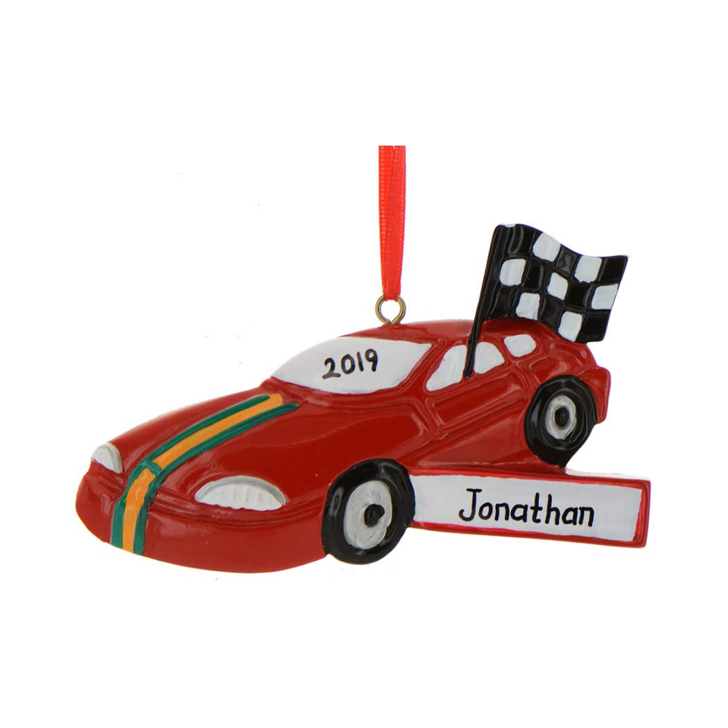 Personalized Christmas Ornaments - Vehicle Christmas Decorations Car Ornament Customized Race Car Christmas Ornament Red Car Ornament Gift for Drivers Racing Ornament Cars Ornaments for Christmas Tree