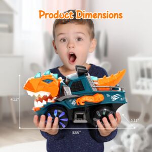 KidsMind Dinosaur Monster Truck for Baby Boy Music and Light Up Toy for Toddlers 1-3,Battery Powered Dino Trucks Toy Ideas for 2 3 4 Year Old Boys Birthday Party