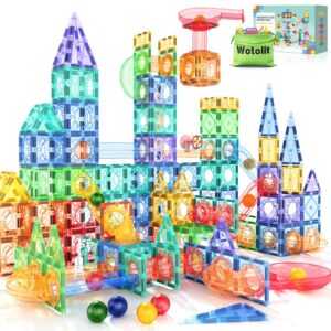 148PCS Magnetic Tiles Pipe Magnetic Blocks Magnets Toys for Kids Toddler Toys, Compatible with Major Brands Magnet Toys, Magnetic Building Set Magnet Tiles Building Block for Age 8-12 Girl Boy Toys