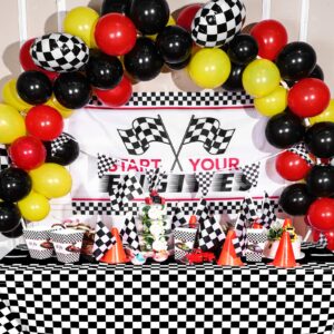 Irenare Car Birthday Party Supplies Racing Party Decorations Road Tablecloth Racetrack Table Runner Table Covers for Kids Boy Car Theme Birthday Party, 54 x 108 Inch (Classic Style,2 Sheets)