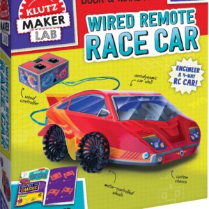 KLUTZ Wired Remote Race Car: Maker Lab STEM Kit, 9.8" x 2.5" x 11.8"