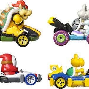 Hot Wheels Mario Kart Vehicle 4-Pack Car Toy Set with 1 Exclusive Collectible Model