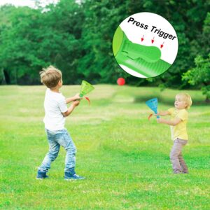 Duckura Outdoor Indoor Game Activities for Kids, Pop-Pass-Catch Ball Game with 4 Catch Launcher Baskets and 24 Balls, Birthday Party Favors Gifts Summer Beach Sport Toys for Kids Age 5 6 7 8 9+