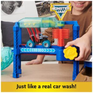 Monster Jam, Megalodon Monster Wash, includes Color-Changing Megalodon Monster Truck, Interactive Water Play Kids Toys for Aged 3 and Up