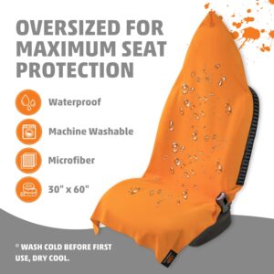 Transition Wrap Extreme Waterproof Car Seat Cover and Changing Towel (Orange)