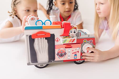 Melissa & Doug PAW Patrol Marshall's Wooden Rescue EMT Caddy (14 Pieces) - PAW Patrol Take-Along Pretend Play First Responder Rescue Kit, PAW Patrol Toddler Toy For Girls And Boys Ages 3+