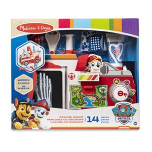 Melissa & Doug PAW Patrol Marshall's Wooden Rescue EMT Caddy (14 Pieces) - PAW Patrol Take-Along Pretend Play First Responder Rescue Kit, PAW Patrol Toddler Toy For Girls And Boys Ages 3+