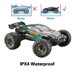 MIEBELY RC Cars 1:16 Scale All Terrain 4x4 Remote Control Car for Adults & Kids,40+ KM/H Waterproof Off-Road RC Trucks,High Speed Electronic 2.4Ghz Radio Controller,2 Batteries,2 Car Bodies (green)