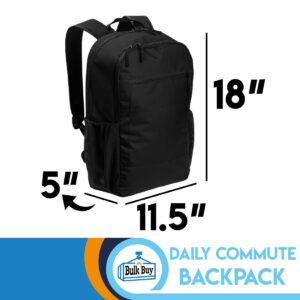 Personalized Daily Commute Business Backpacks, Black, 10 Pack - Your Logo - Customized Casual Computer Backpack for Business