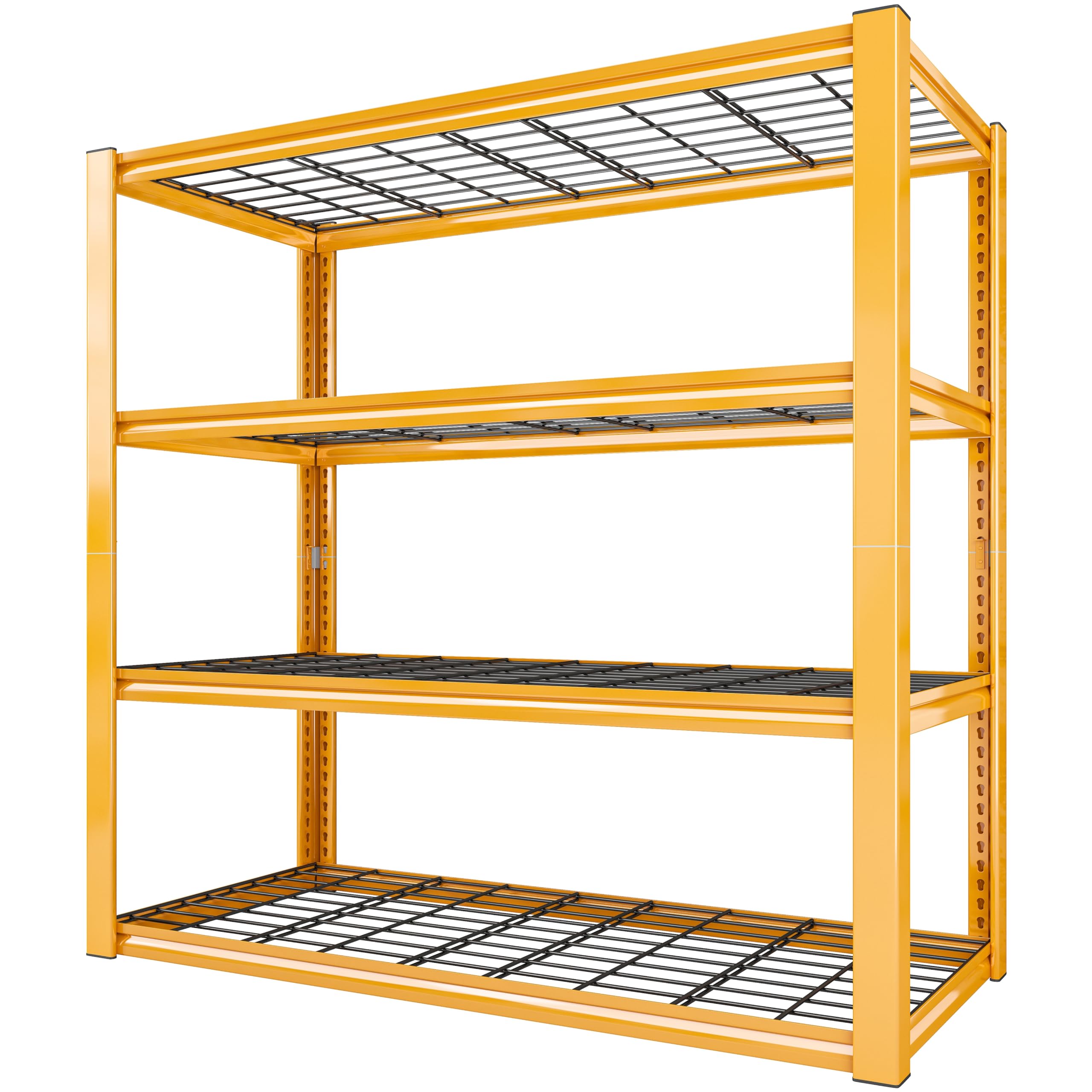 REIBII 40" W Garage Shelving 2240LBS Storage Shelves Heavy Duty Shelving 4-Tier Adjustable Metal Shelves for Storage Rack Industrial Utility Shelf for Garage Pantry Warehouse,40" W X59.5 HX19.5 D