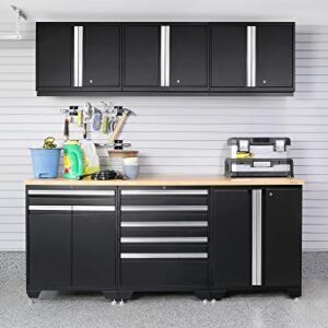 NewAge Products Pro Series Black 8 Piece Set, Garage Cabinets, 64109